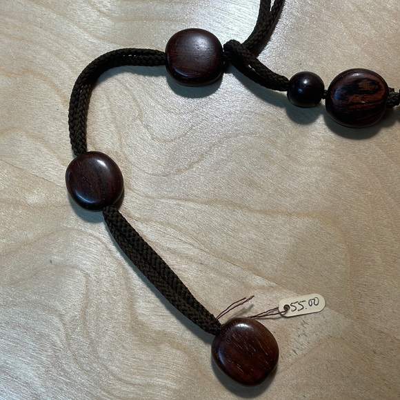 Handcrafted Wood Statement Belt - Brown - Picture 4 of 11